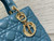 Dior M0565 Medium Lady Dior Bag Blue Cannage Lambskin Gold