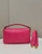 Fendi 8BR600 Baguette Medium Rose Red leather 0135M bag