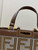 Fendi 8BH374 X-Tote Brown houndstooth wool shopper with FF embroidery 8589