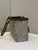 Fendi 8BH374 X-Tote Brown houndstooth wool shopper with FF embroidery 8589