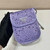 Prada 1BH185 Mini Cleo satin bag with crystals Purple