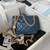 Chanel AS4040 Mini Flap Classic Bag 18 Woc Camellia Lambskin Dark Blue