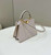 Fendi 8BN335 Peekaboo ISeeU Petite Beige interlace leather bag 80138S