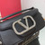 Valentino WB0K53ZXL Star diamond Locò Small Shoulder Bag in Calfskin Black