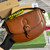 Gucci 679540 Logo-print Leather Shoulder Bag Brown
