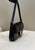 Fendi 8BR792 Medium Baguette 1997 Black Satin Bag with Sequins 8528