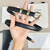 Celine 45BAE3A01 Small Western Belt In Taurillon Leather Black 1.8 CM C12003