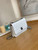 Chanel A88632 WOC 19 Chain Wallet Bag White Lambskin with black havdware