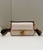 Fendi 8BR600 Baguette Medium bag with FF embroidery Beige 0159A