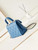 Chanel AS4711  Kelly Bag Calfskin gold tone metal Blue