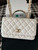 Chanel A96033 Woc Wallet on Chain With Small flower Handle White Lambskin