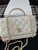 Chanel A96033 Woc Wallet on Chain With Small flower Handle White Lambskin