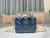 Dior S5140 Caro Box Bag Blue Quilted Macrocannage Calfskin