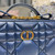 Dior S5140 Caro Box Bag Blue Quilted Macrocannage Calfskin