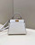 Fendi 8BN244 Peekaboo Mimi White Leather Bag 8596S