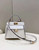 Fendi 8BN244 Peekaboo Mimi White Leather Bag 8596S