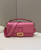 Fendi 8BR771 Baguette Rose Red leather bag