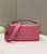 Fendi 8BR771 Baguette Rose Red leather bag