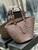 Saint Laurent YSL 693242 Tote Panier Maxi Bag In Raffia Dark Brown