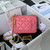 Chanel AS3113 Mini Flap Bag Lambskin Rose Red