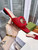 Gucci 694451 Women's Interlocking G cut-out slide sandal Red