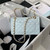 Chanel A01113 Flap Handbag Classic Bag Lambskin Light Blue Gold