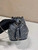 Prada 1NR016 Embellished satin mini-pouch Black