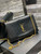 YSL 553804 Saint Laurent Reversible Medium Kate in Crocodile Leather Black