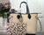 LV M58525 Louis Vuitton Neverfull MM Monogram Empreinte Leather Bag M45856 Creme