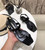 YSL Cassandra Flat Sandals Leather With Monogram Black 30133 - luxibagsmall