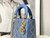 Dior M0505 Mini Dior Lady Bag Blue Metallic Cannage Lambskin with Beaded Embroidery