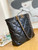 Chanel AS3519 CHANEL19 Shopping Bag Shiny Lambskin Black