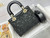 Dior M0538 Small Lady Dior My ABCDIOR Bag Latte Quilted-Effect Lambskin Black