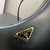 Prada 1BC194 Prada Arqué Leather Shoulder Bag Black