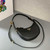 Prada 1BC194 Prada Arqué Leather Shoulder Bag Black