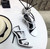 YSL Cassandra Sandals Leather With Monogram White 30127 - luxibagsmall