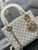 Dior M0505 Mini Lady Bag White Embroidered half pearl