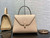 Valextra WBES0056028 Iside Top Handle Medium Bag Nude