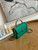 Chanel AP3238 Flap Chain Bag With Handle Green Calfskin Gold