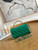 Chanel AP3238 Flap Chain Bag With Handle Green Calfskin Gold