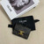 Celine 10I583 Card Holder With Flap Triomphe In Triomphe Canvas Tan