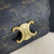 Celine 10I583 Card Holder With Flap Triomphe In Triomphe Canvas Tan