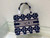 Dior M1265 Small Book Tote Beige and Blue Macrocannage Embroidery