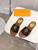 LV 1AAC3Y Louis Vuitton Lock It Flat Mules L99036
