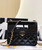 Chanel AS4025 Mini Flap bag with top handle patent calfskin gold tone metal Black