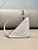 Prada 1NQ043 Triangle leather pouch White