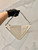 Prada 1NQ043 Triangle leather pouch White
