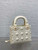 Dior M0538 Small Lady Dior Bag Matte White Cannage Calfskin with Diamond Motif