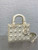 Dior M0538 Small Lady Dior Bag Matte White Cannage Calfskin with Diamond Motif