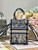Dior S5555 Mini Dior Book Tote Phone Bag Blue multicolor embroidery S1102